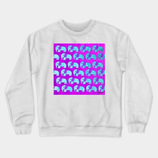 elephant people ecopop kawaii safari design arts Crewneck Sweatshirt